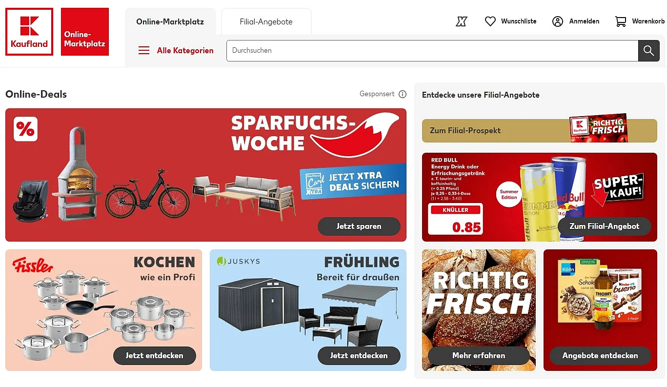 Der Online-Marktplatz von Kaufland Bild: Der Online-Marktplatz von Kaufland