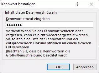 Bild: Abbildung des Dialogs „Kennwort bestätigen“ 