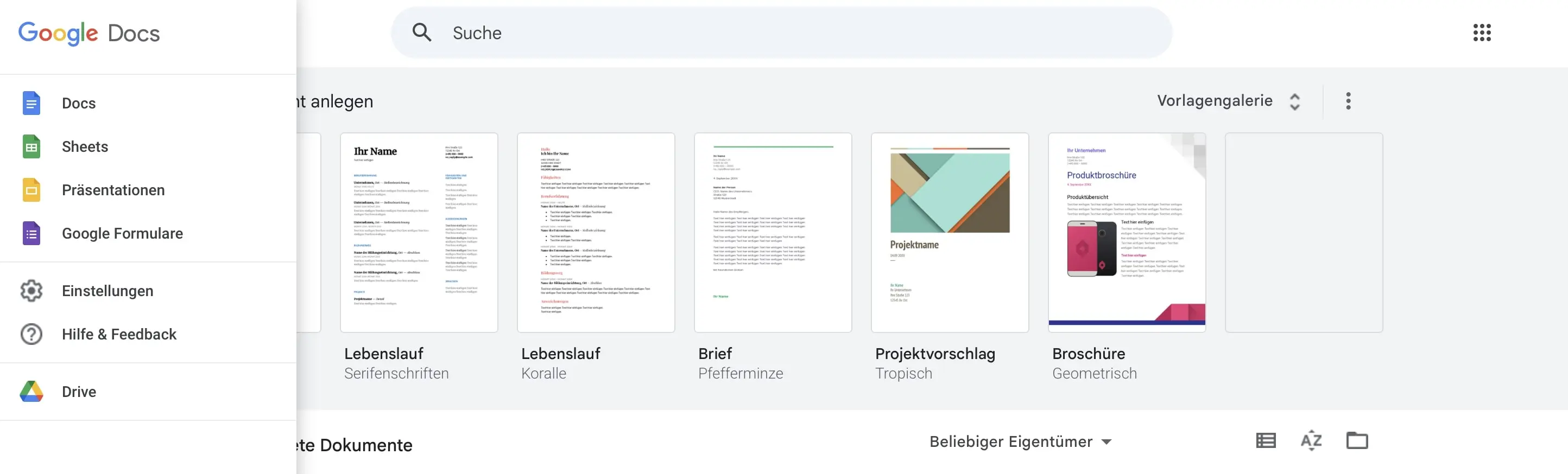 Bild: Screenshot von Google Docs (Google Workspace)