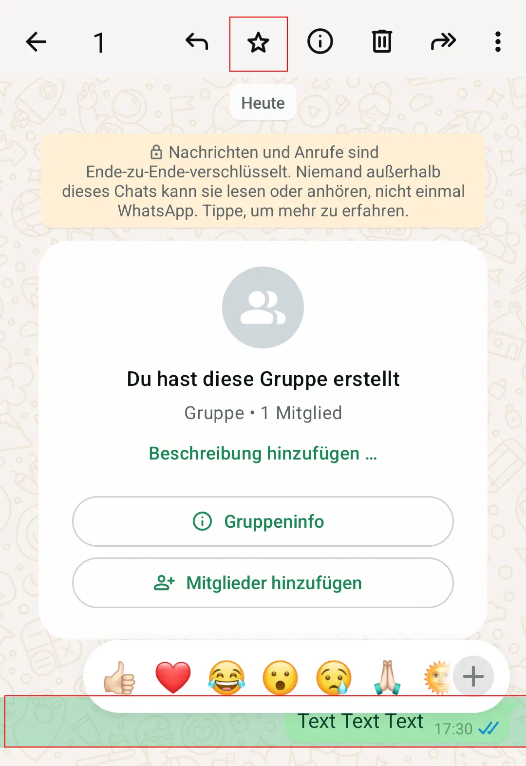 Android-Screenshot mit Stern-Symbol Bild: Android-Screenshot mit Stern-Symbol