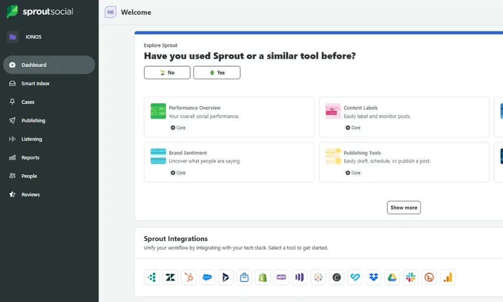 Bild: Nutzeroberfl&auml;che von Sprout Social