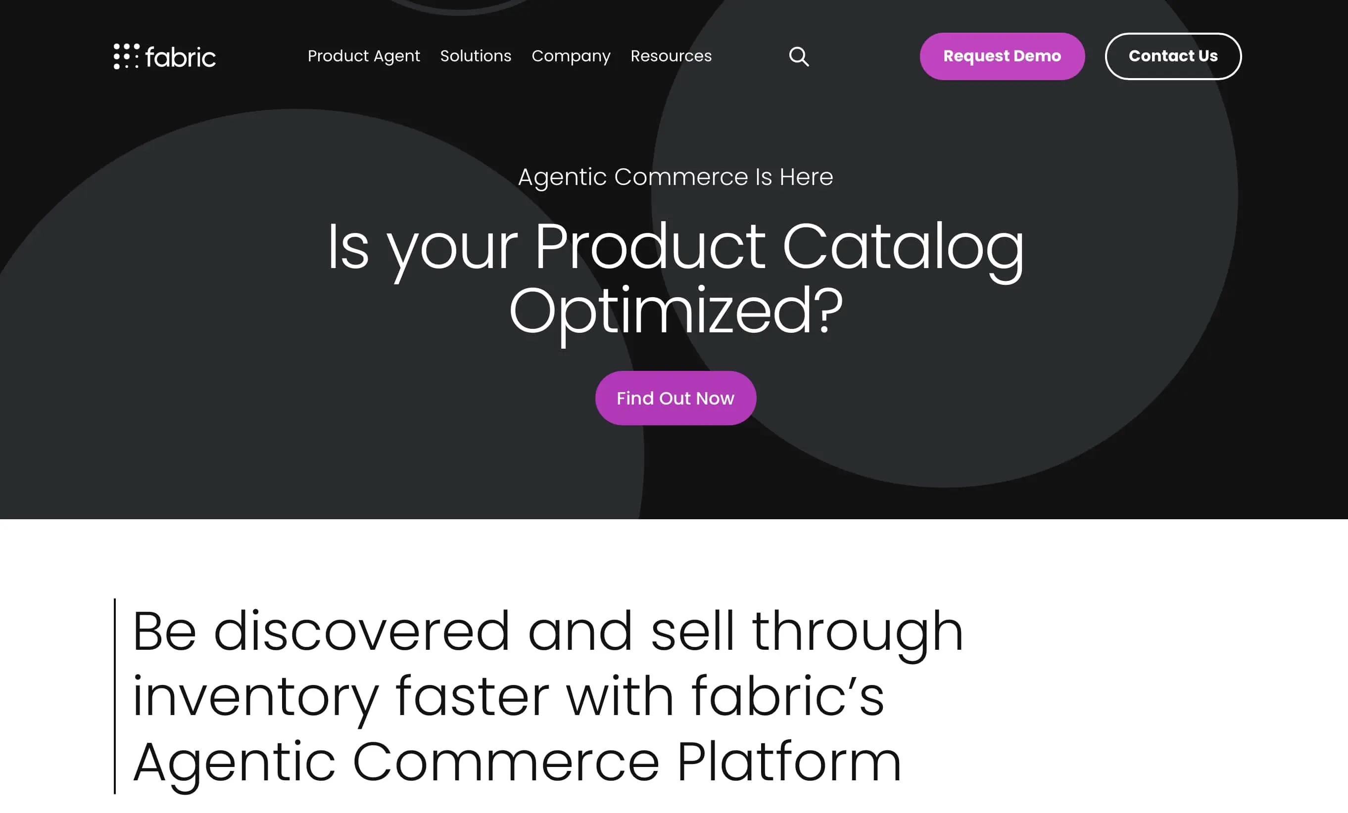 Screenshot der Fabric-Website Bild: Screenshot der Fabric-Website