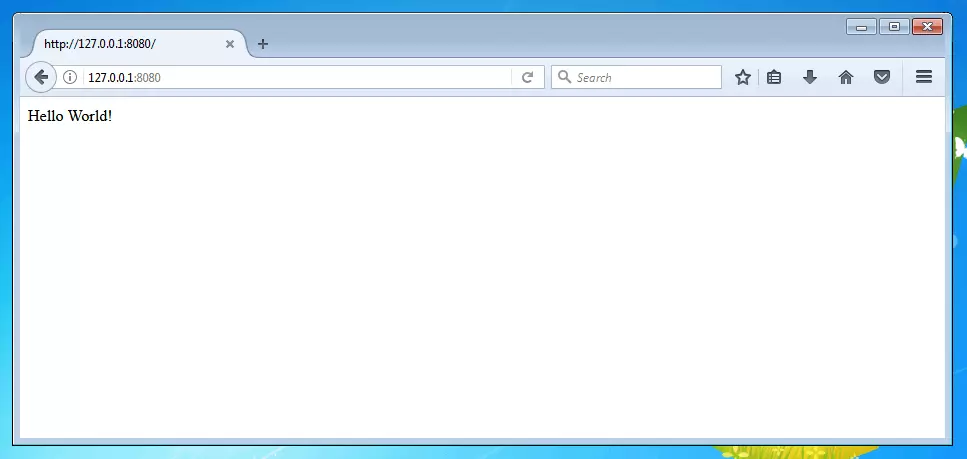 Bild: Node.js-Webserver testen: Die Server-Antwort im Browser-Fenster