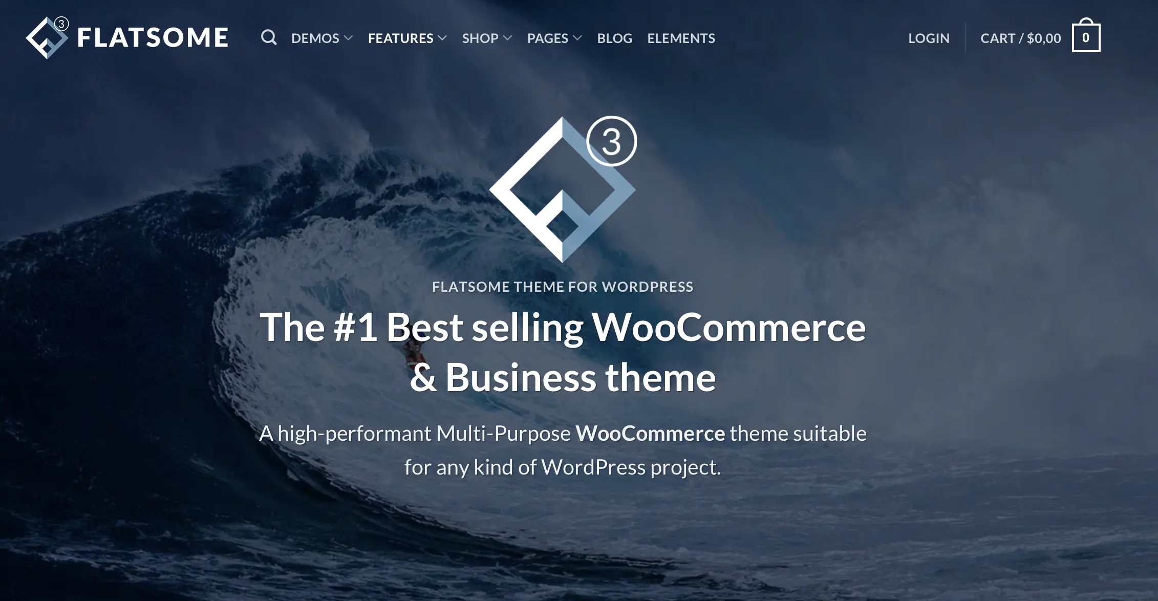 Startseite des Themes Flatsome Bild: Startseite des Themes Flatsome