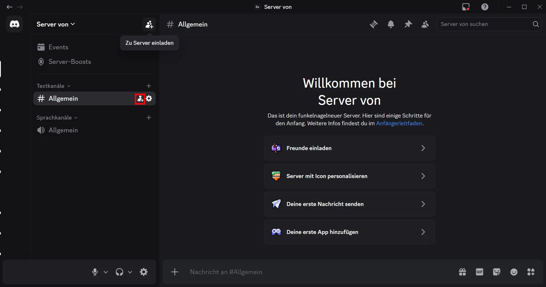 Bild: Sie k&ouml;nnen nun Discord-Freunde und andere Nutzer auf den Discord-Server einladen