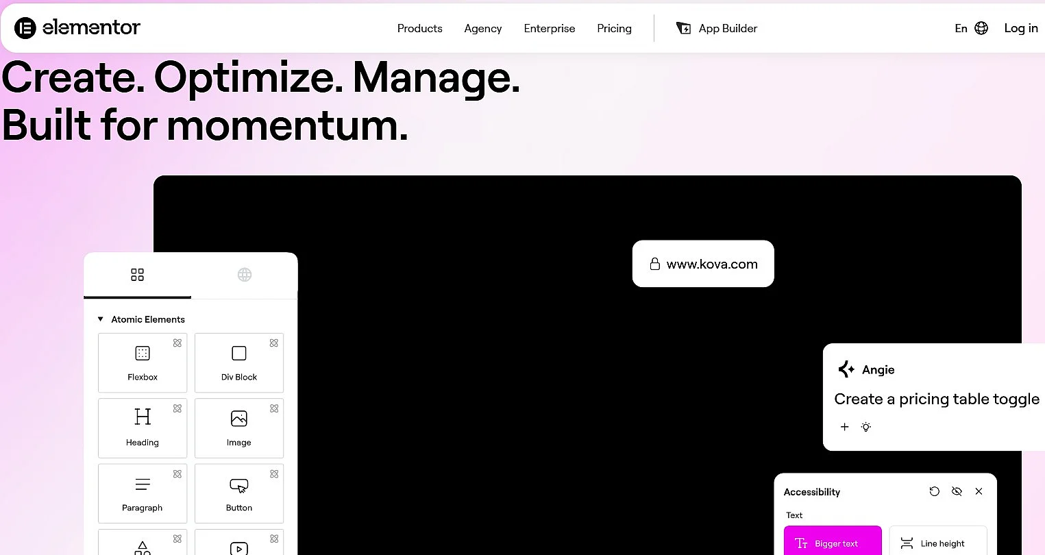 Landingpage des Elementor-Plugins für WordPress Bild: Landingpage des Elementor-Plugins für WordPress