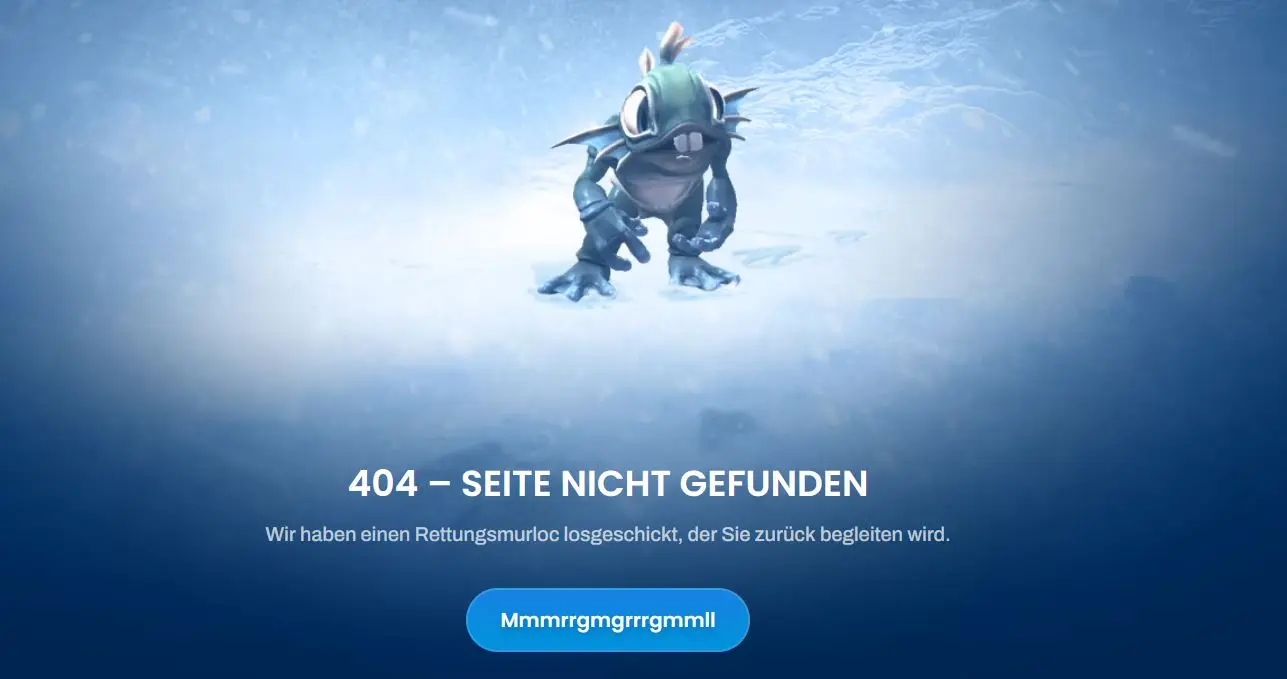 Bild: Blizzard Entertainment Fehlerseite