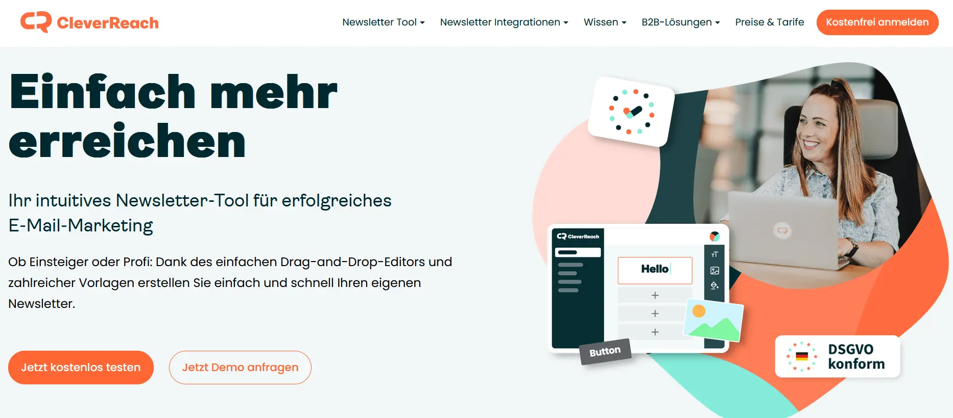 Bild: Homepage von CleverReach