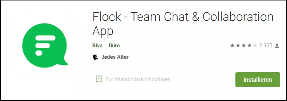 Bild: Download-Seite für Flock im Google Play Store