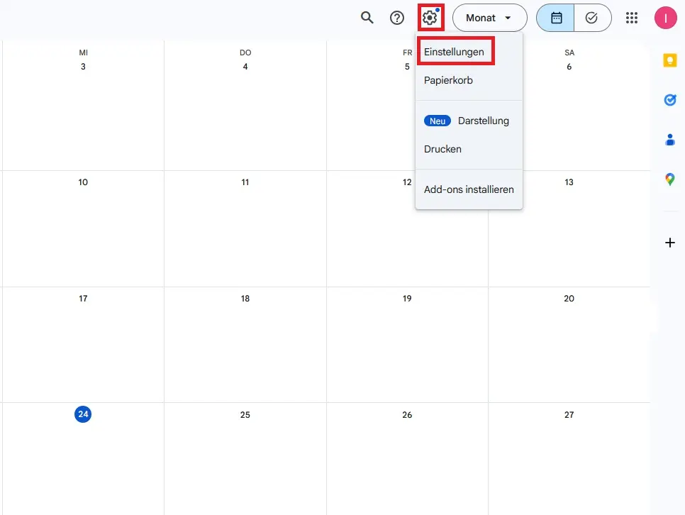 ICS-Datei im Google Kalender importieren Bild: ICS-Datei im Google Kalender importieren