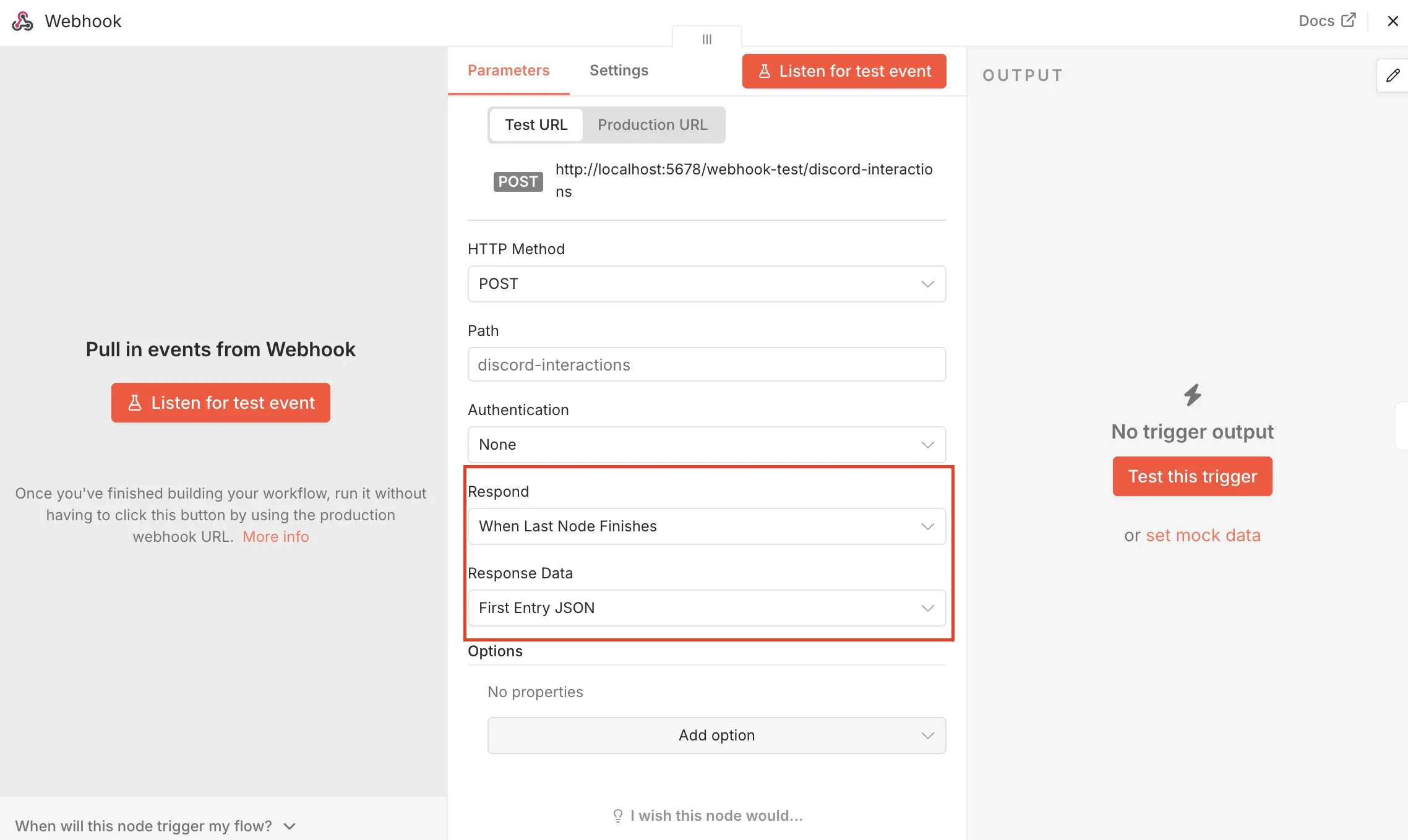 Bild: n8n: Webhook bearbeiten