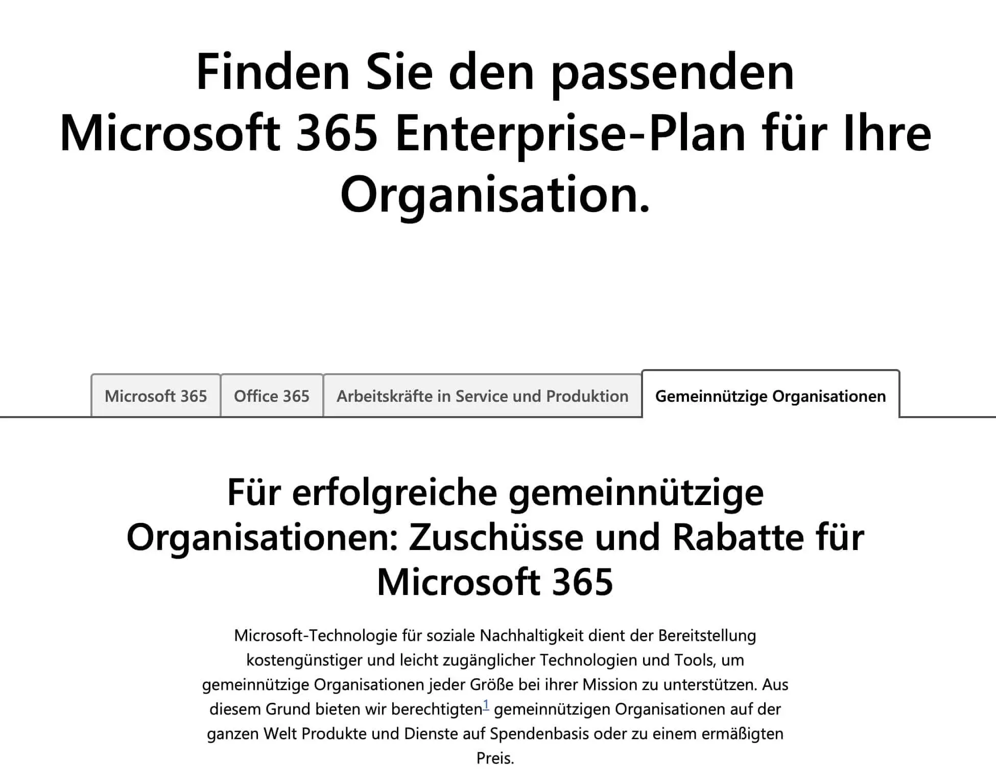 Microsoft 365 Nonprofit Bild: Microsoft 365 Nonprofit