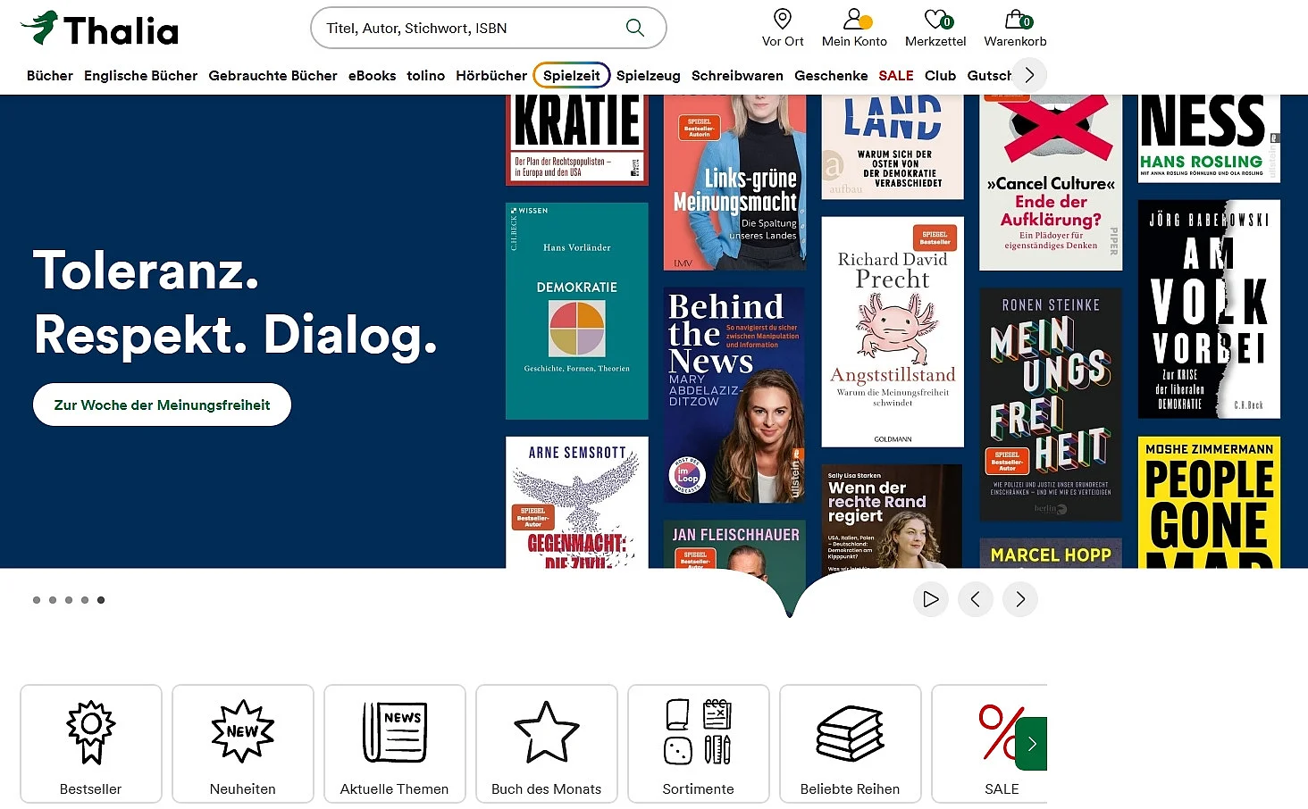 Der Thalia-Onlineshop Bild: Der Thalia-Onlineshop