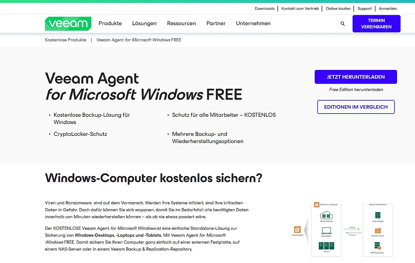Bild: Veeam Agent für Windows