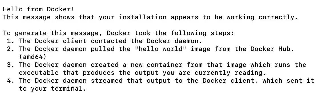 Bild: Hello World von Docker