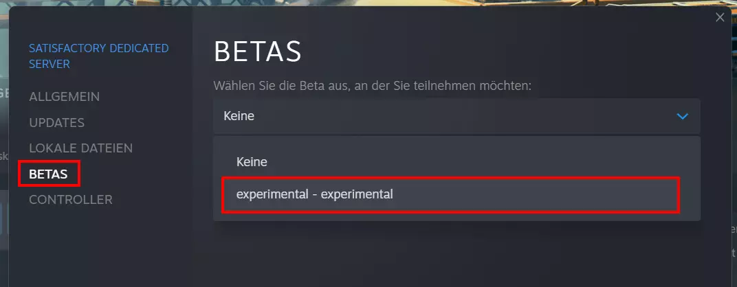 Bild: Satisfactory-Server: Umstellung auf experimentelle Version