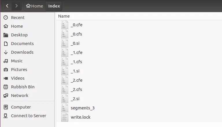 Bild: Indexdateien von Apache Lucene