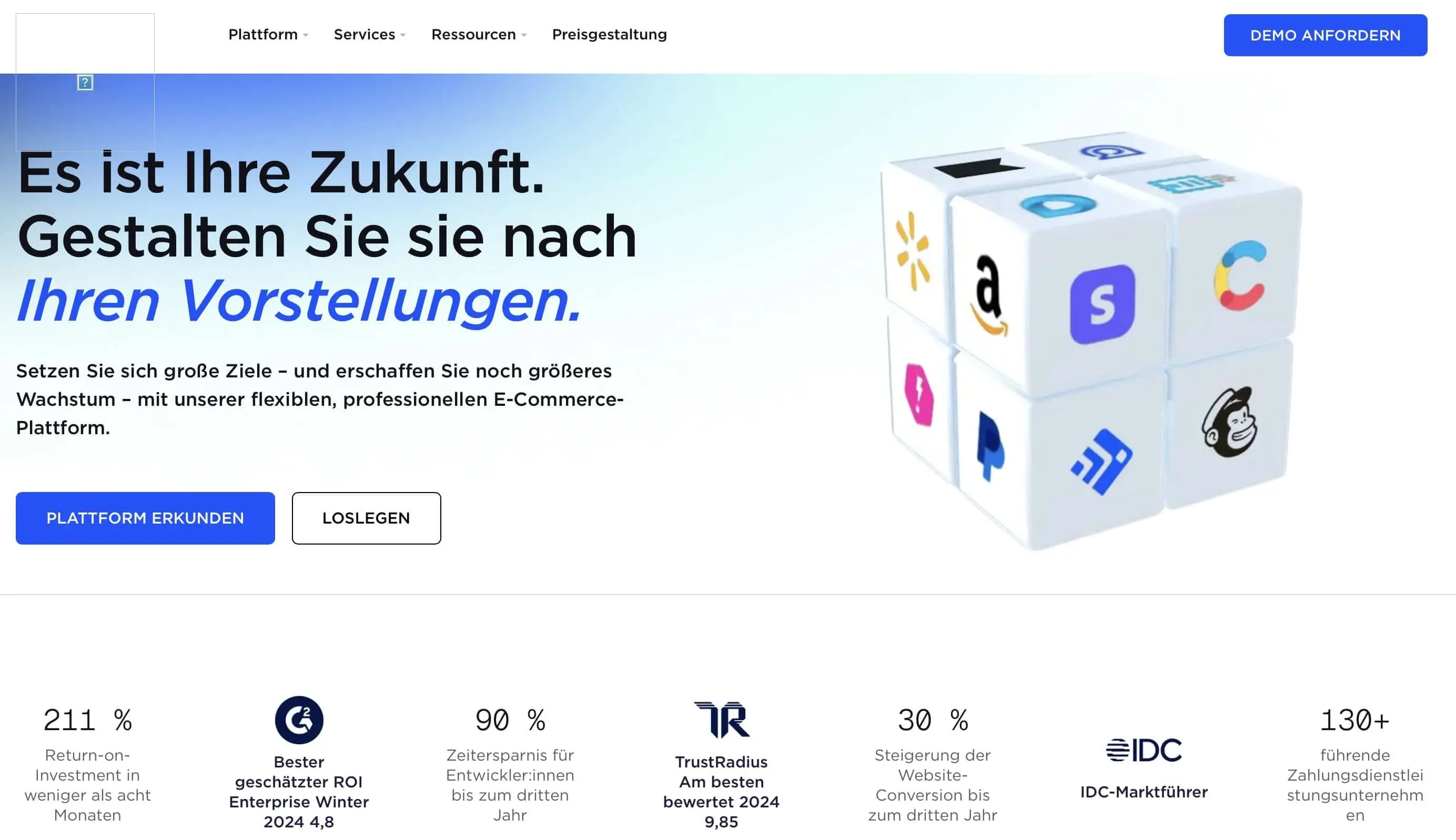 Screenshot der BigCommerce-Website Bild: Screenshot der BigCommerce-Website