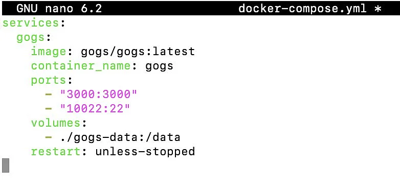 docker-compose.yml im Editor Bild: docker-compose.yml im Editor