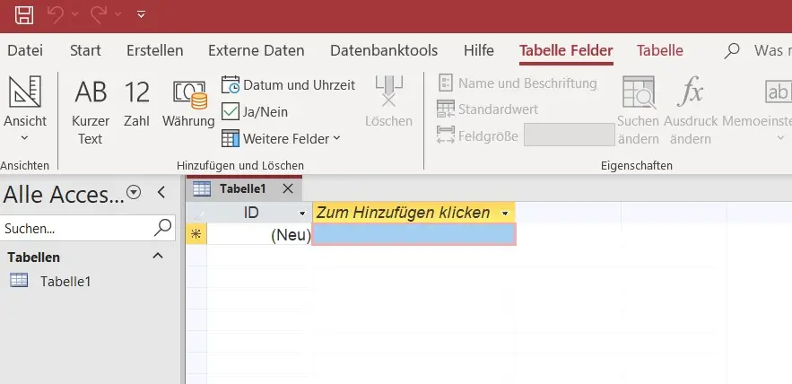 Screenshot von Access Bild: Screenshot von Access