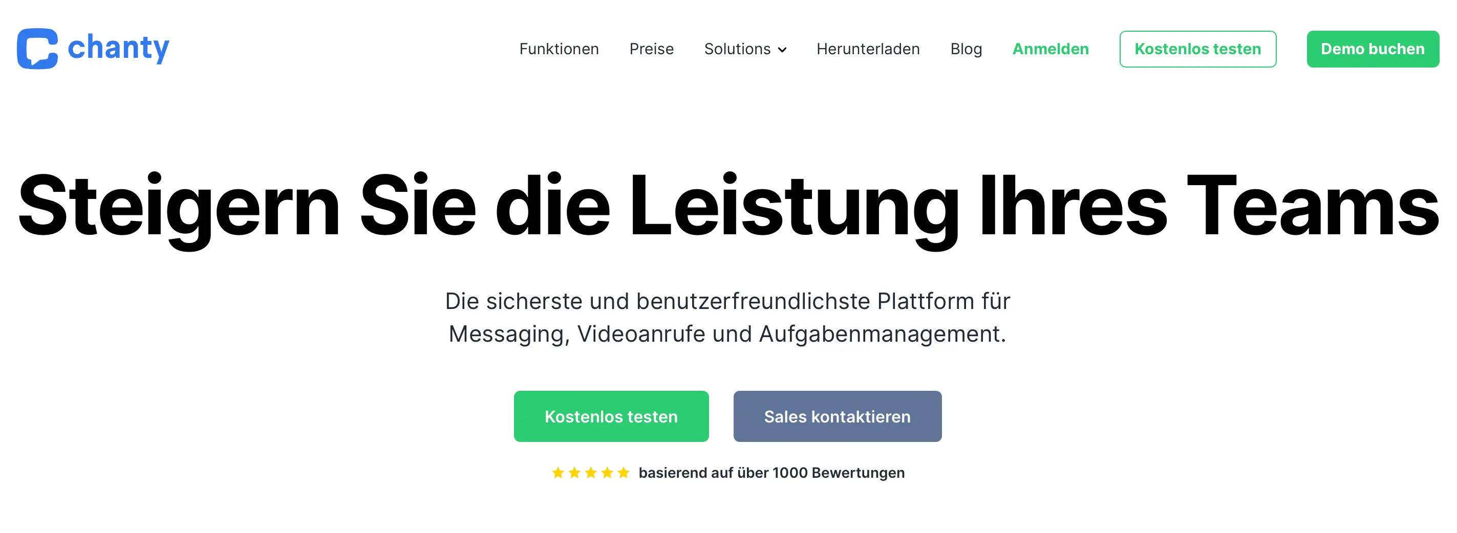 Bild: Screenshot der Chanty Website
