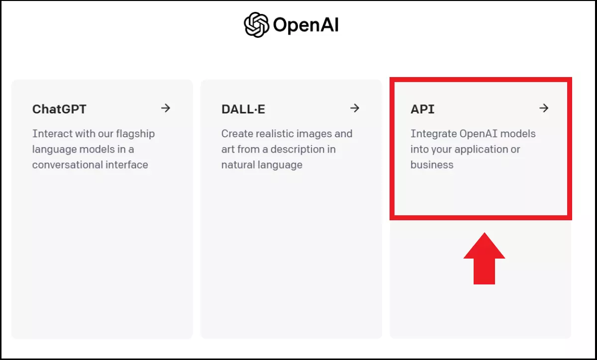 Das Menü API unter den OpenAI-Apps Das Menü API unter den OpenAI-Apps