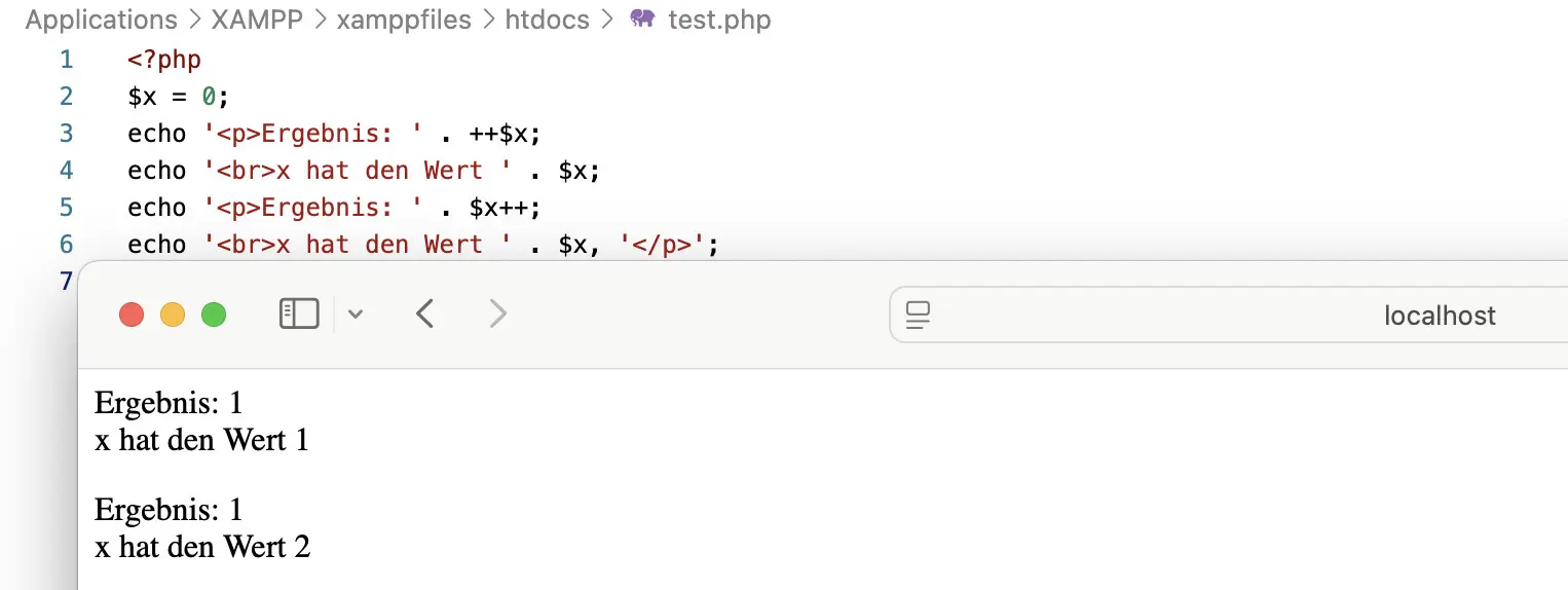 Der Unterschied zwischen Prä- und Post-Inkrementierungen Bild: Der Unterschied zwischen Prä- und Post-Inkrementierungen