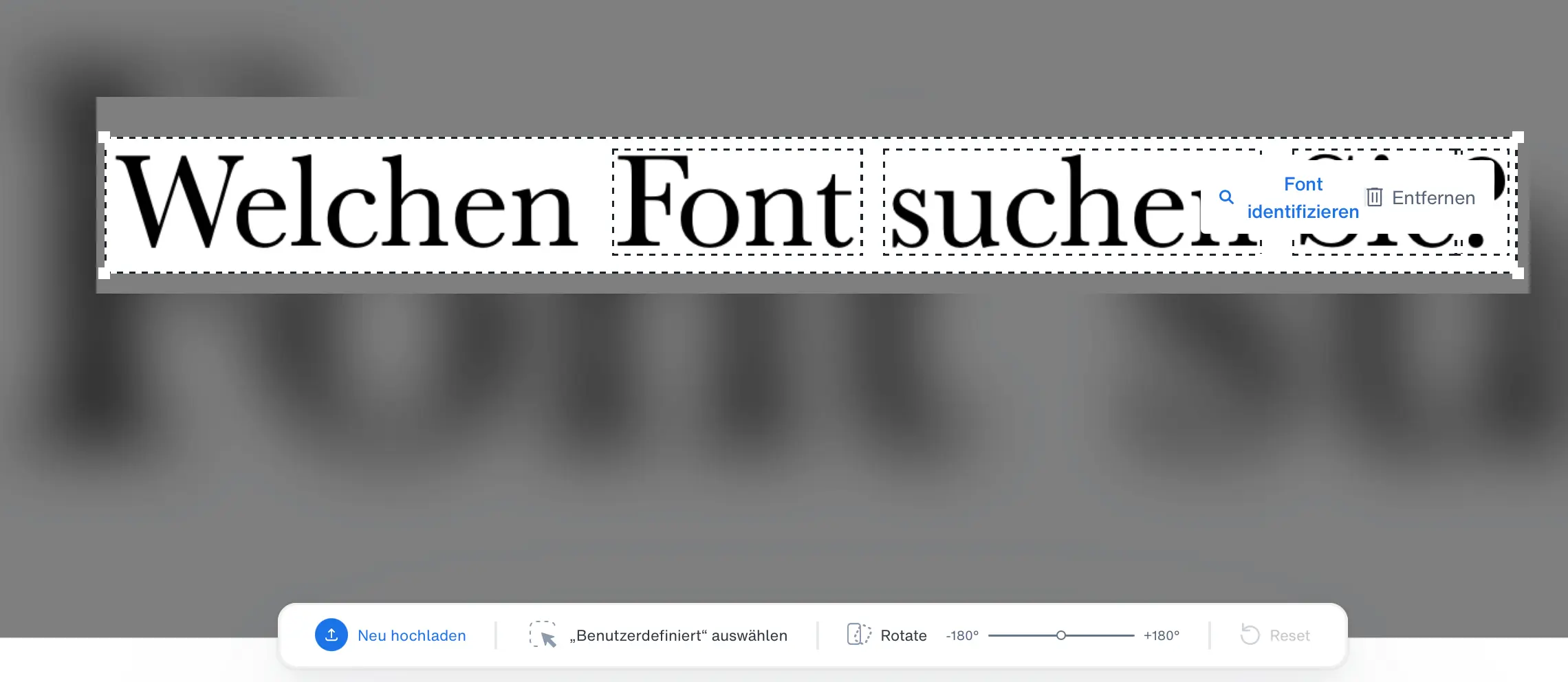 Zuschnitt bei der Web-App Bild: Zuschnitt bei der Web-App