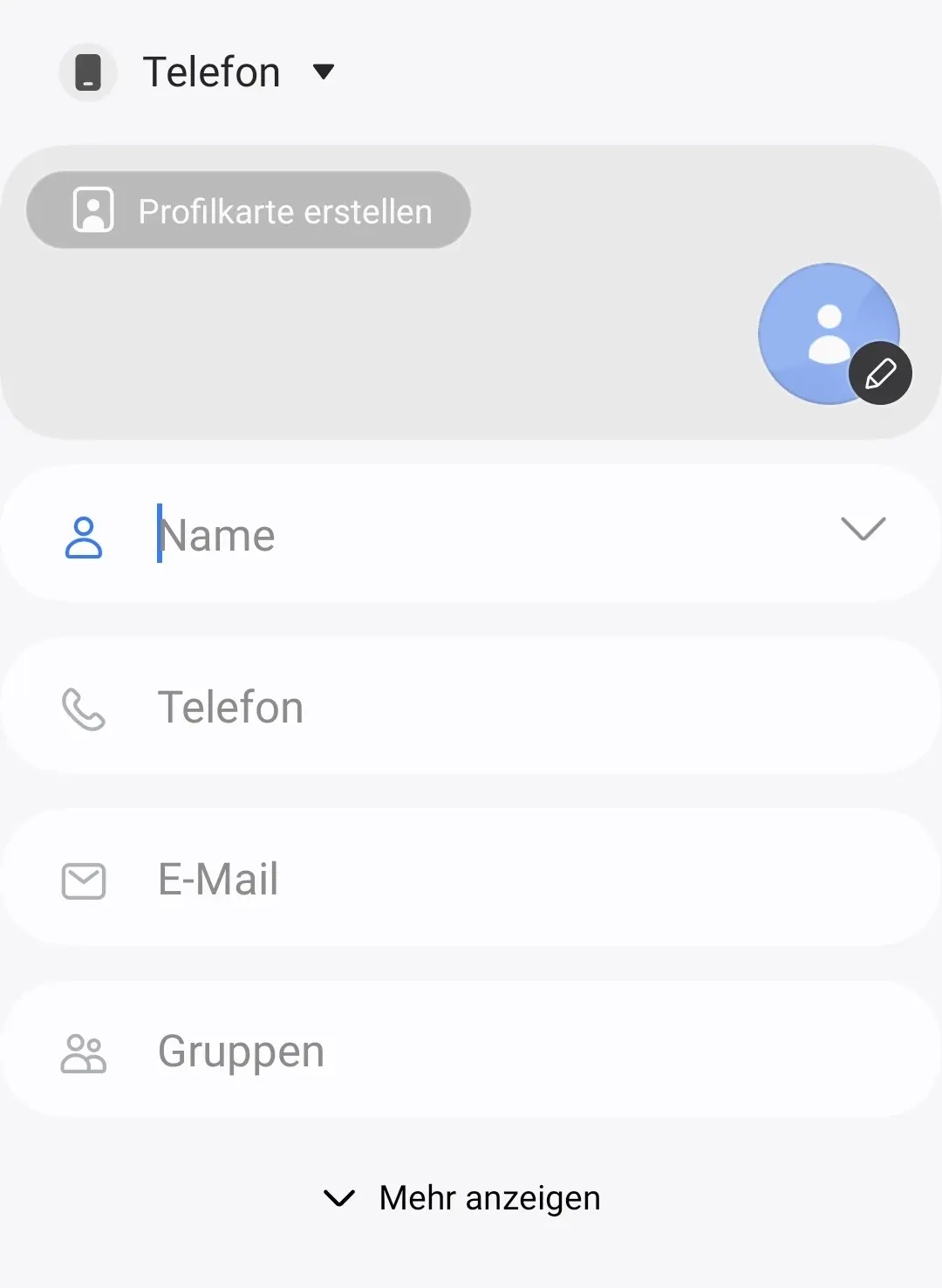 Die Option „Kontakte erstellen“ in der Telefon-App von Android Bild: Die Option „Kontakte erstellen“ in der Telefon-App von Android
