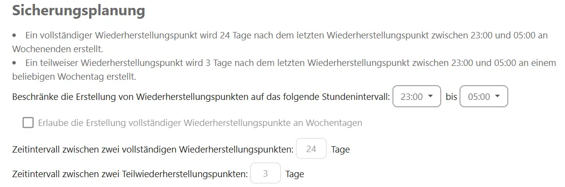 Sicherungsplanung für Nextcloud-Backups Bild: Sicherungsplanung für Nextcloud-Backups