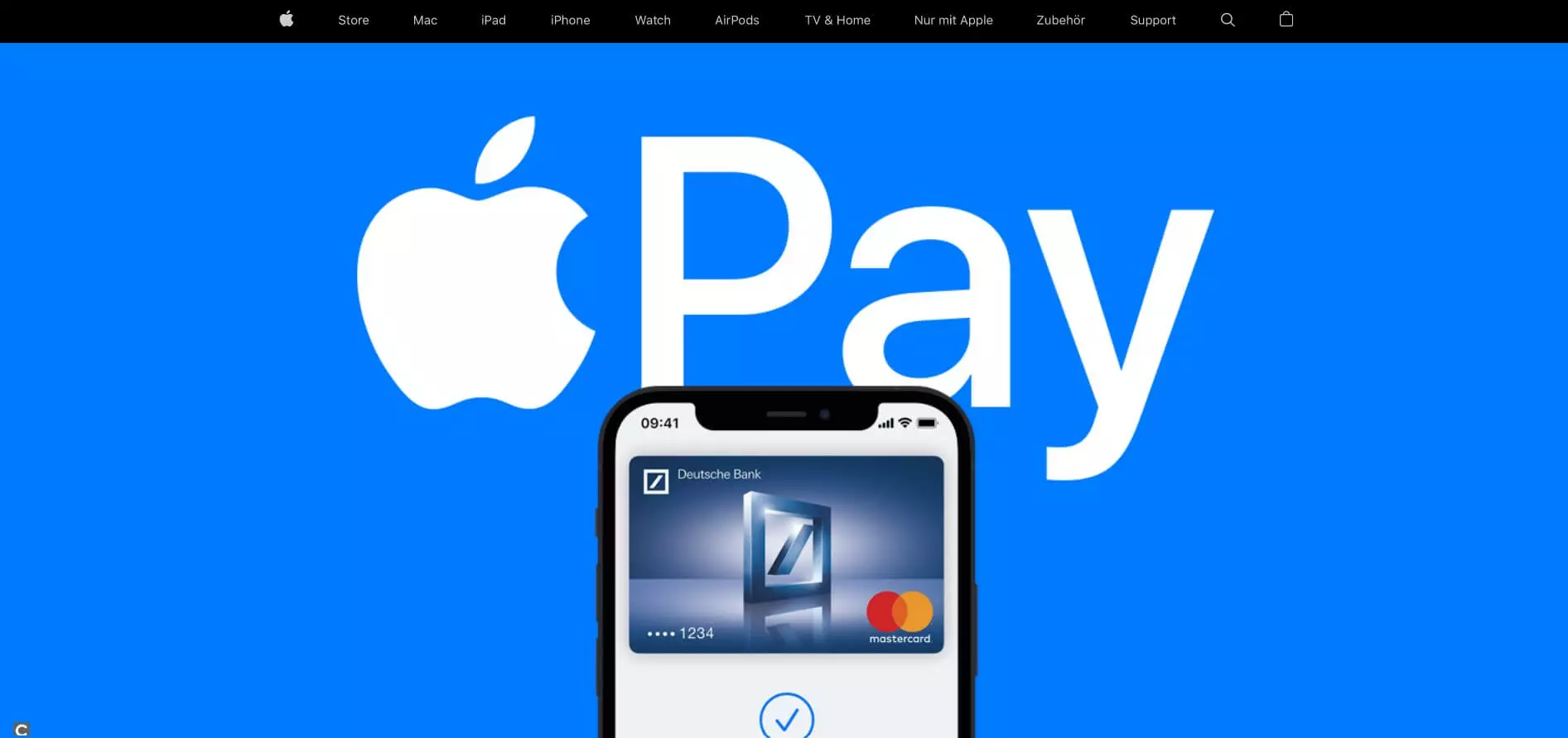 Bild: Angebotsseite von Apple Pay