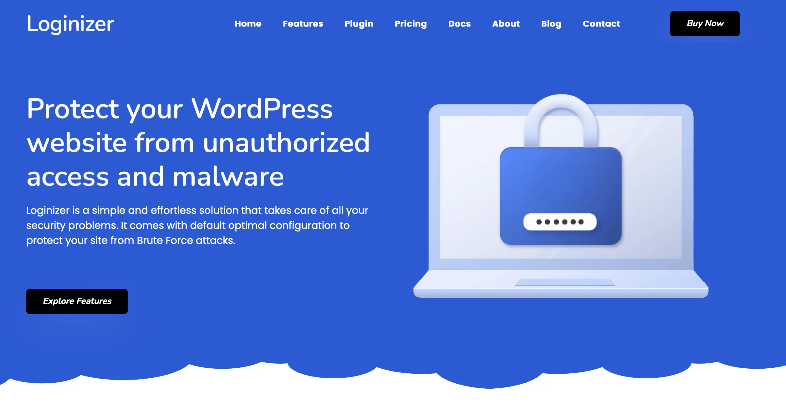 Bild: Screenshot der Loginizer-Homepage