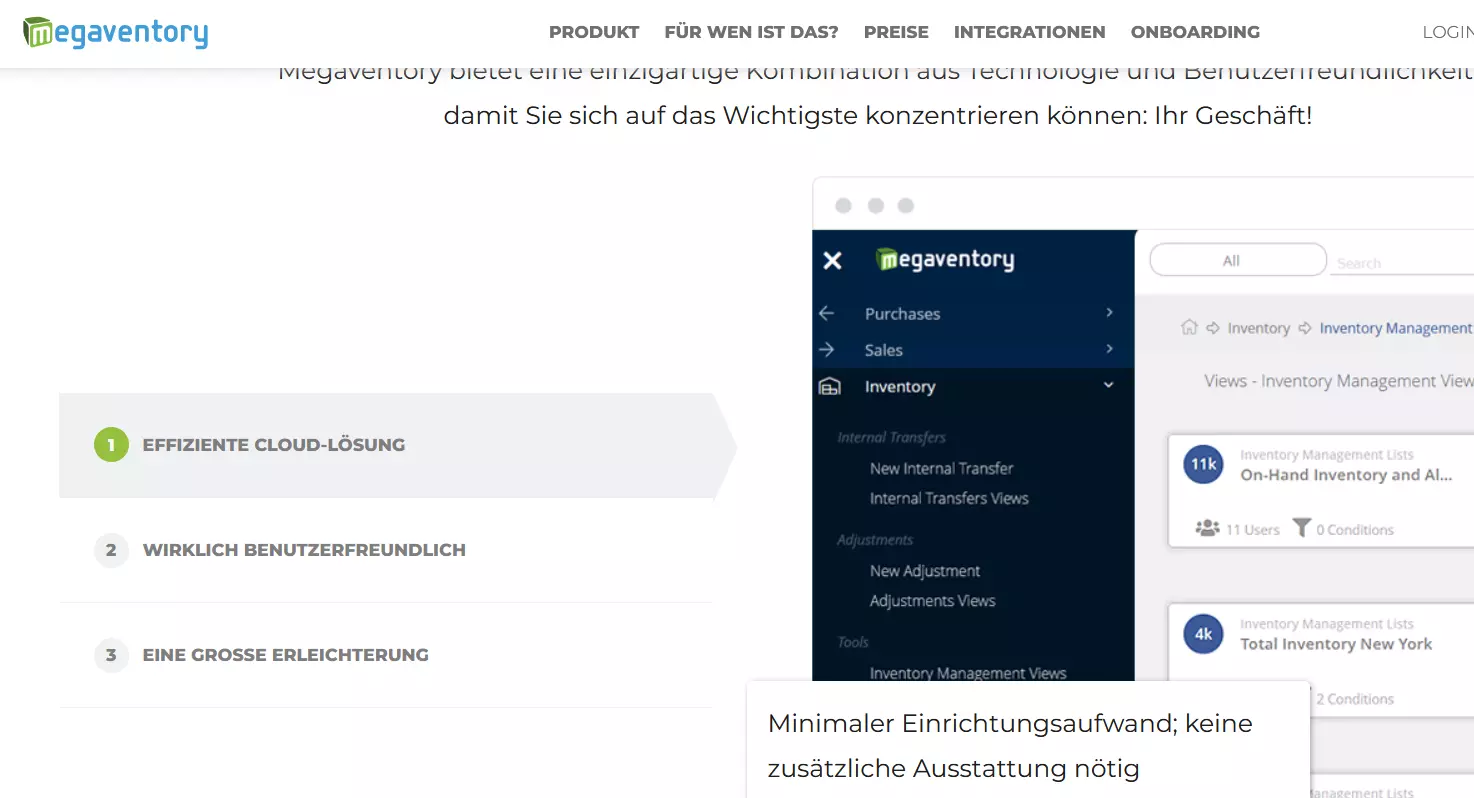 Bild: Megaventory-Website-Screenshot