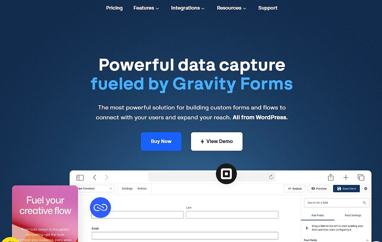 Website der WordPress-Extension Gravity Forms Bild: Website der WordPress-Extension Gravity Forms