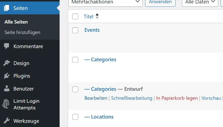 Bild: WordPress-Backend: Mit Yoast duplizierte Seite