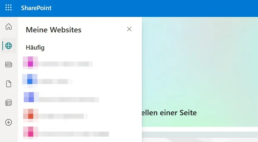 SharePoint-Screenshot Bild: SharePoint-Screenshot