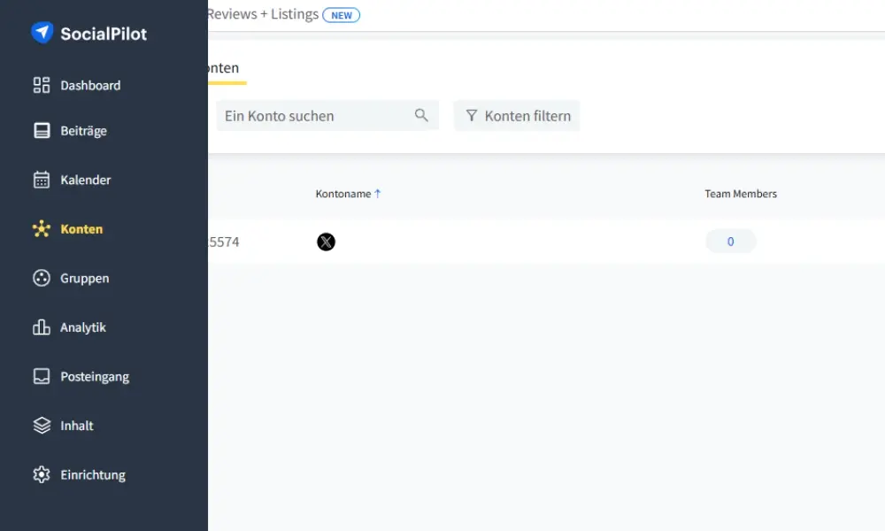 Bild: Nutzeroberfl&auml;che von SocialPilot