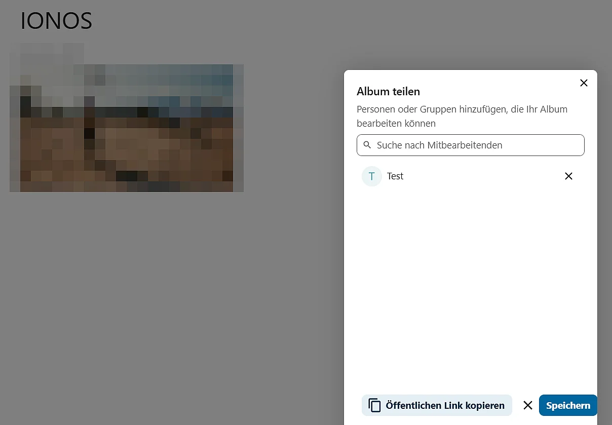 Bild: Nextcloud Memories: Album teilen