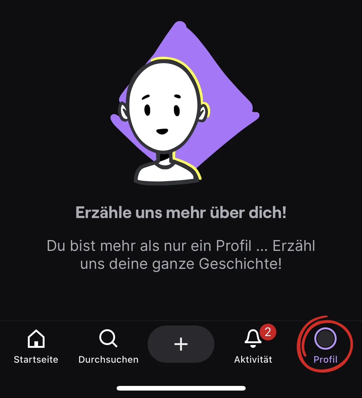 Bild: Profilbild in der Twitch-App