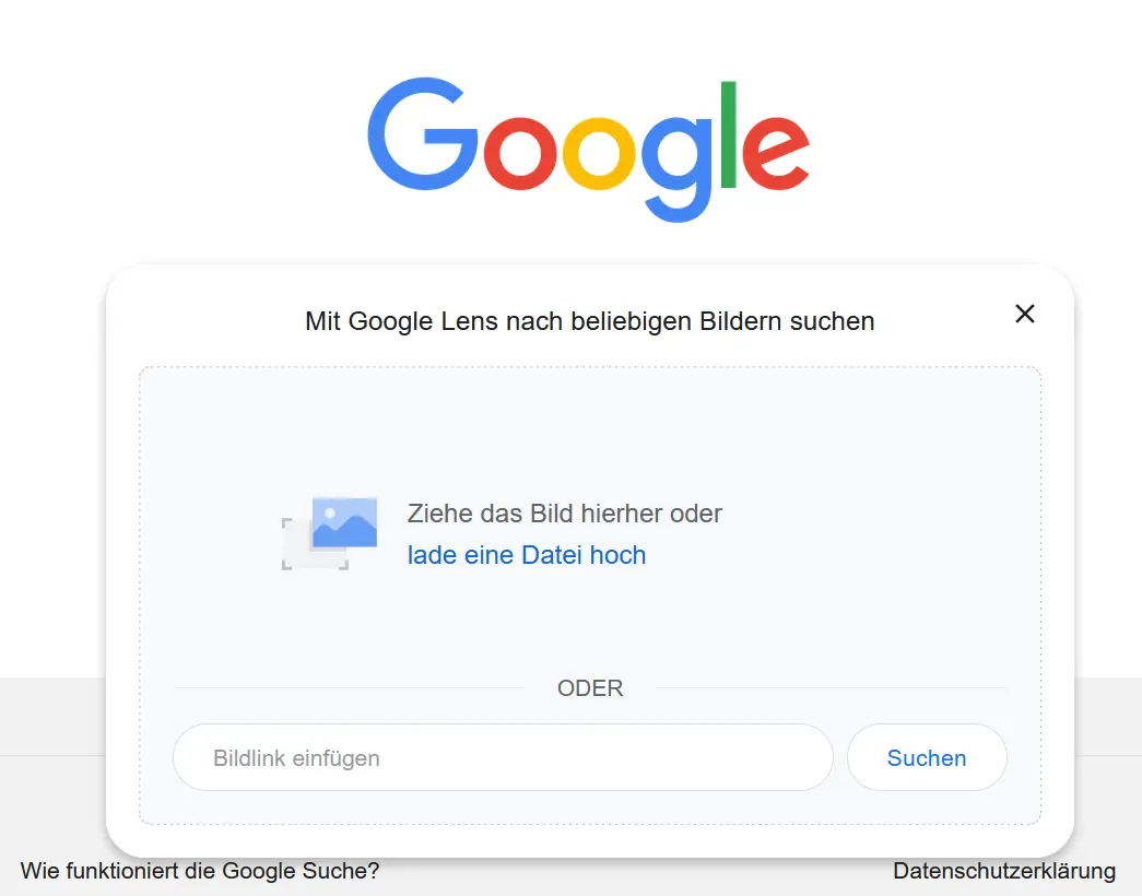 Alt-Text: Screenshot der Google Lens-Benutzerobfläche Bild: Alt-Text: Screenshot der Google Lens-Benutzerobfläche