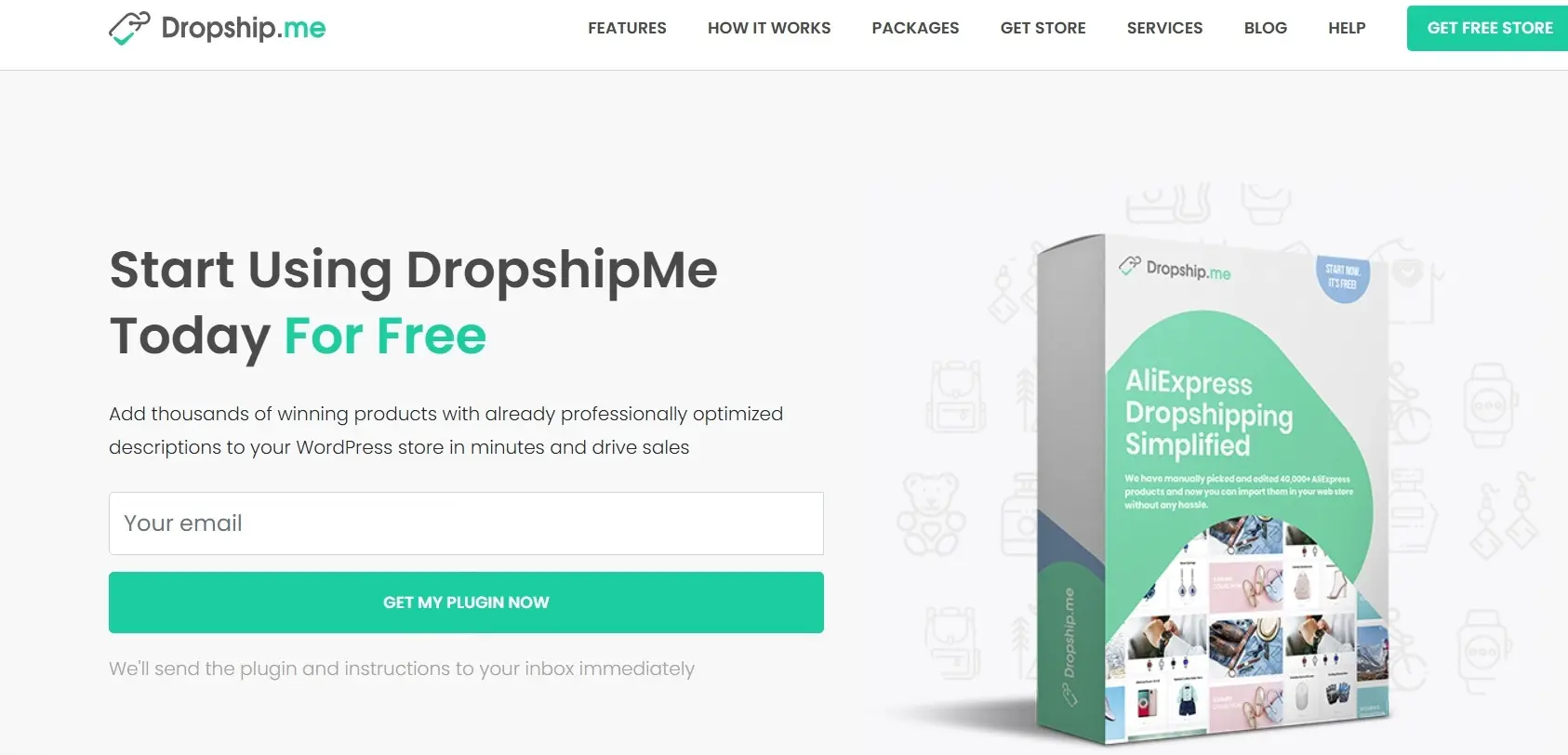 Bild: Website zum Plugin DropshipMe