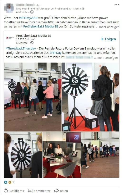Hashtag-Marketing: LinkedIn Event-Hashtag #FFFDay2019