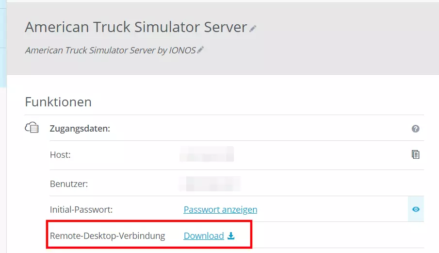 ATS-Server: Remote-Verbindung einrichten im IONOS Cloud Panel ATS-Server: Remote-Verbindung einrichten im IONOS Cloud Panel