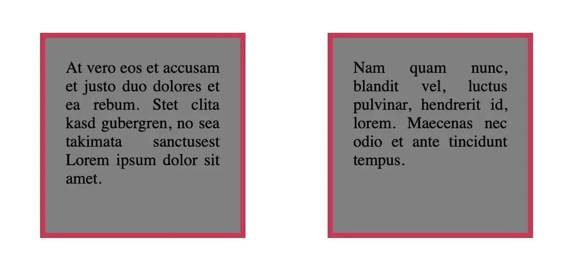 Bild: Zwei Block-Boxen als linksausgerichtete Floads