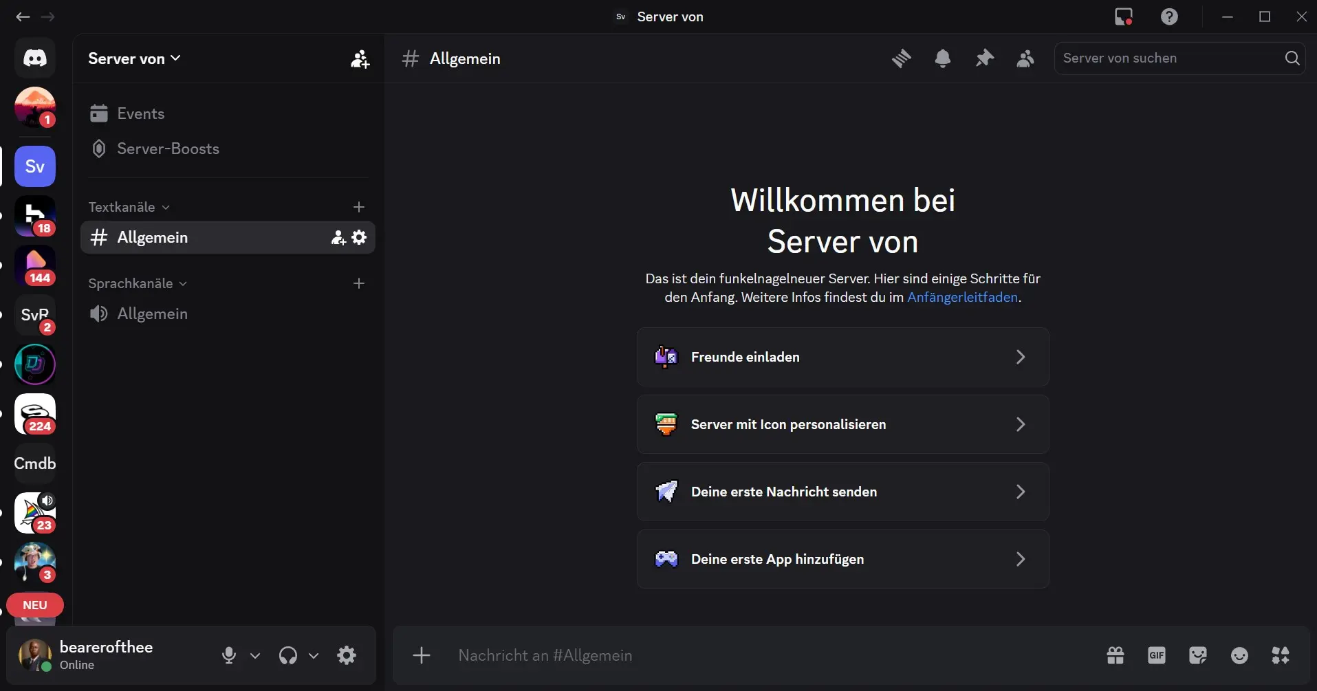 Bild: Um neue Kan&auml;le zu erstellen, klicken Sie auf das Plus-Symbol neben &bdquo;Text-Kan&auml;le&ldquo; und &bdquo;Sprach-Kan&auml;le&ldquo;