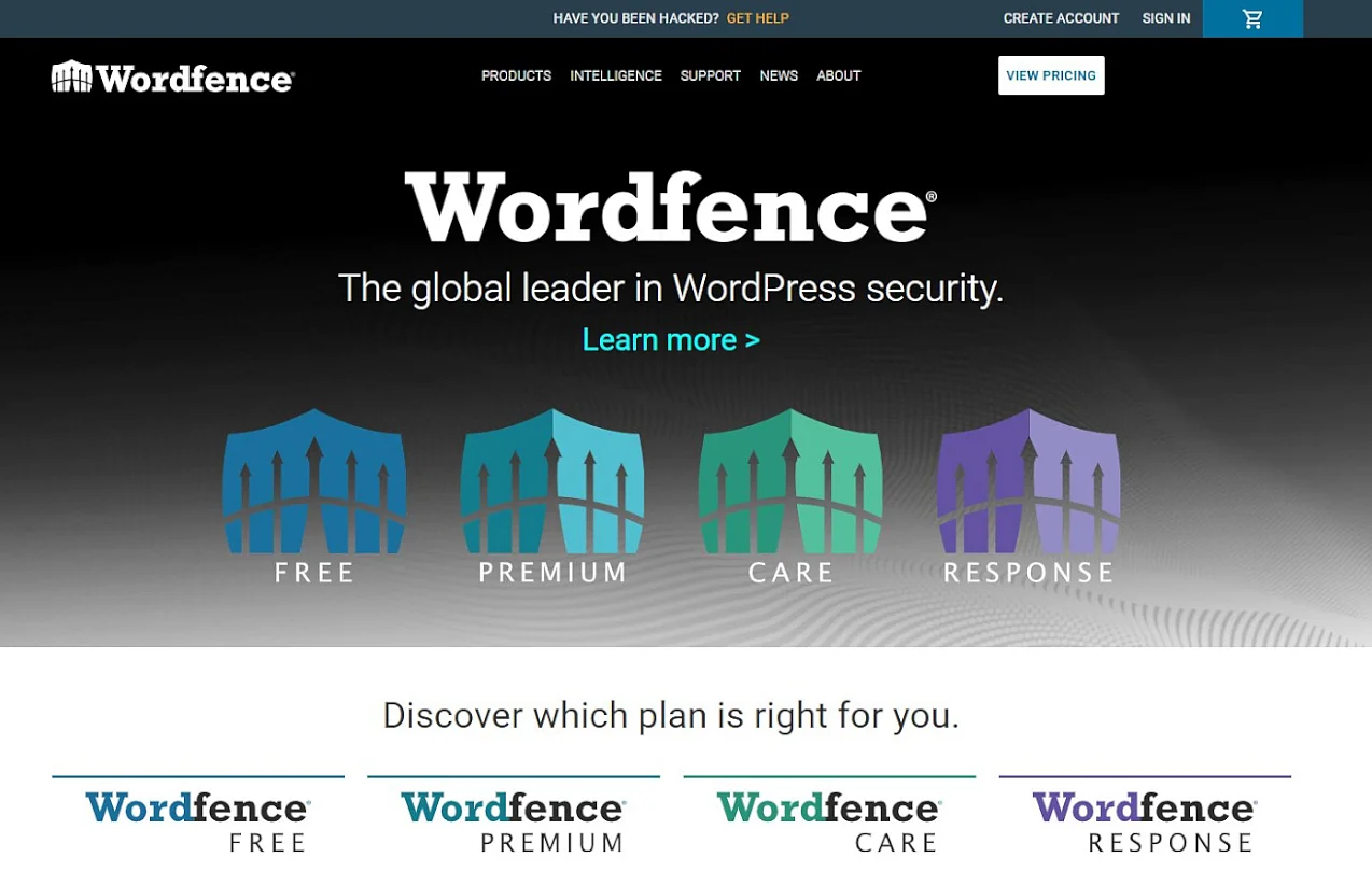Screenshot der Website des WordPress-Plugins Wordfence Bild: Screenshot der Website des WordPress-Plugins Wordfence