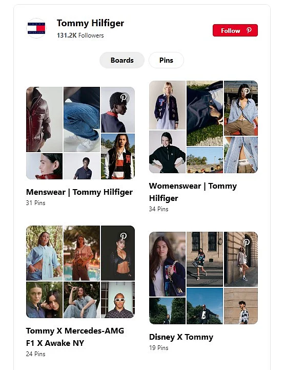Bild: Das Profile-Widget von Pinterest