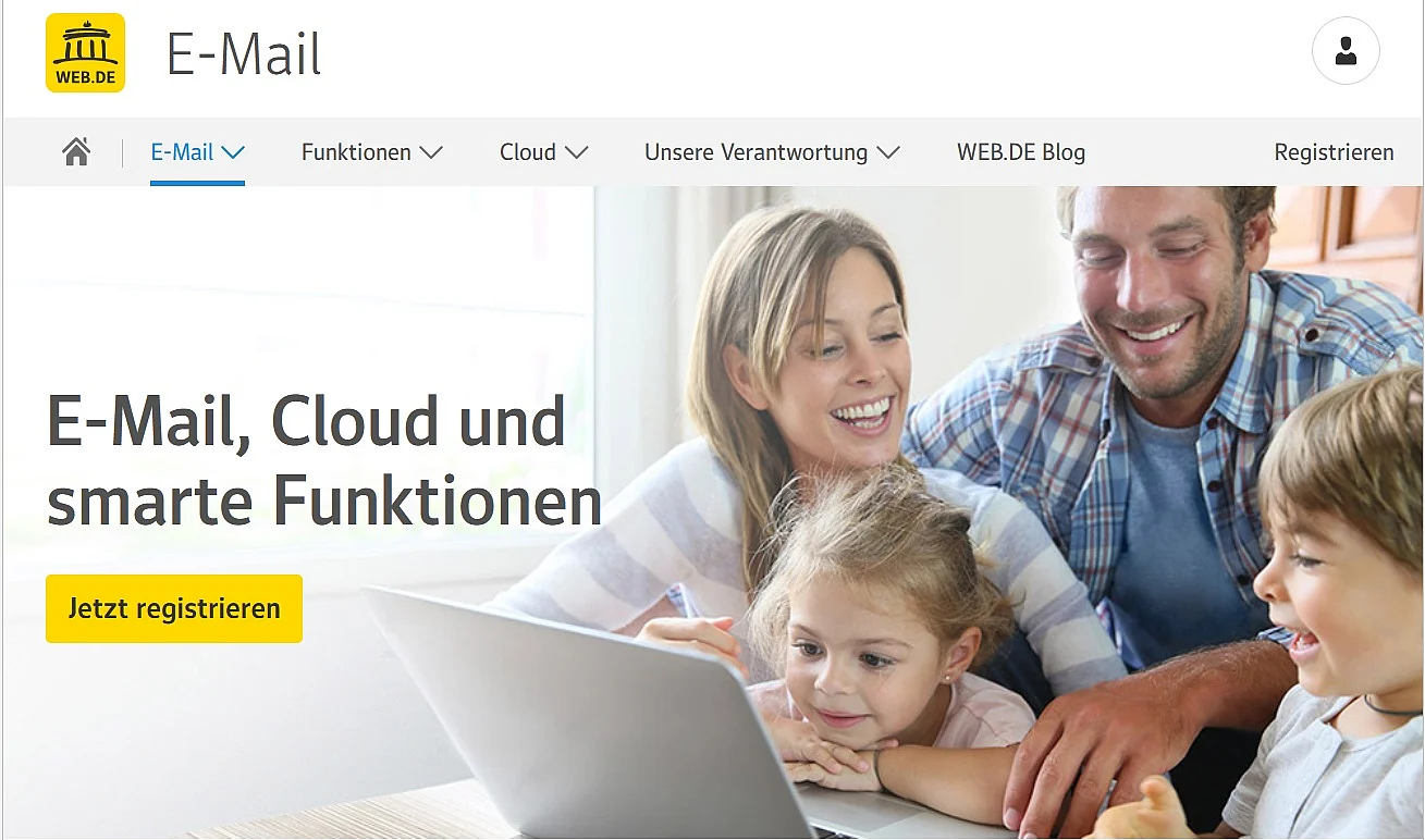 Bild: Website von Web.de