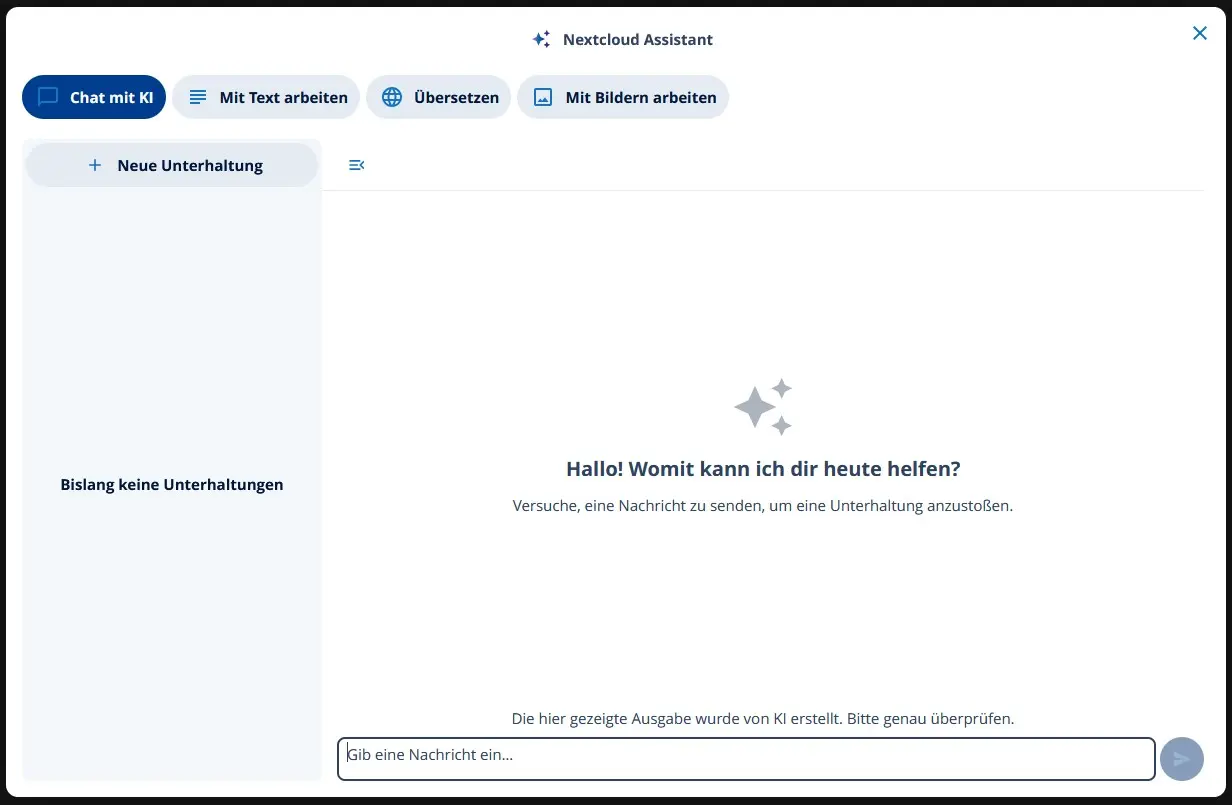 Bild: Nextcloud KI in Workspace