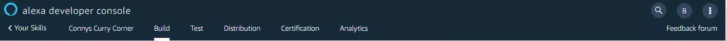 Bild: Alexa-Developer-Konsole: Navigationsmenü